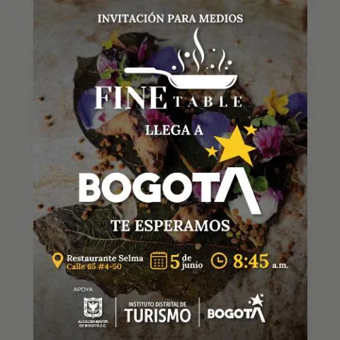 Portada invitación Bogotá Fine Dining