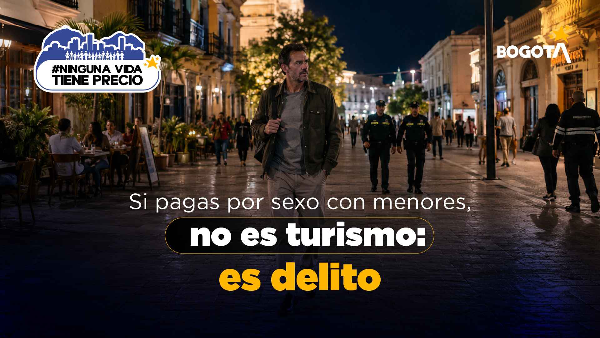 Pieza de campaña: Si pagas por sexo con menores, no es turismo: es delito.