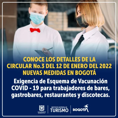 Conoce el Abecé de las medidas para la exigencia de vacunación Covid-19 en trabajadores de bares y gastrobares de la ciudad