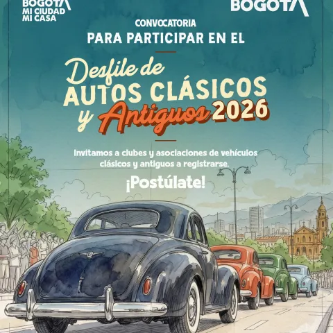 Los clásicos vuelven a rodar: Bogotá abre convocatoria para el Desfile de Autos Clásicos y Antiguos 2026
