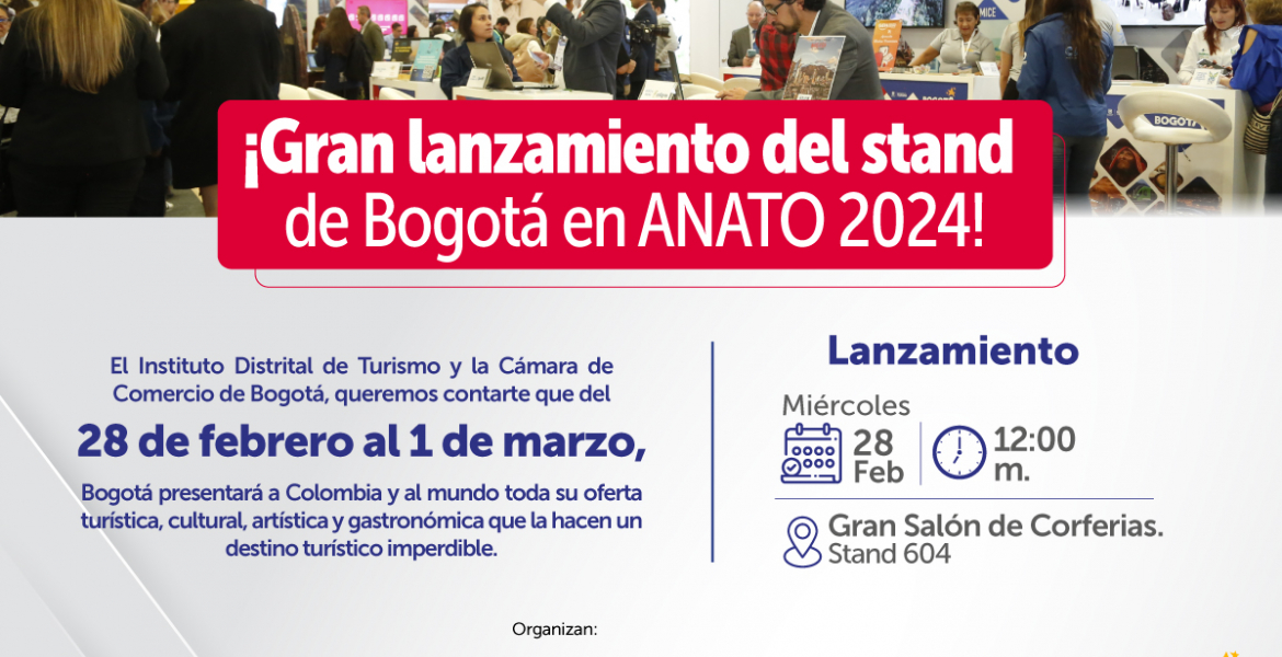 Gran lanzamiento del stand de Bogotá en la Vitrina Turística ANATO 2024 ¡Vívelo!