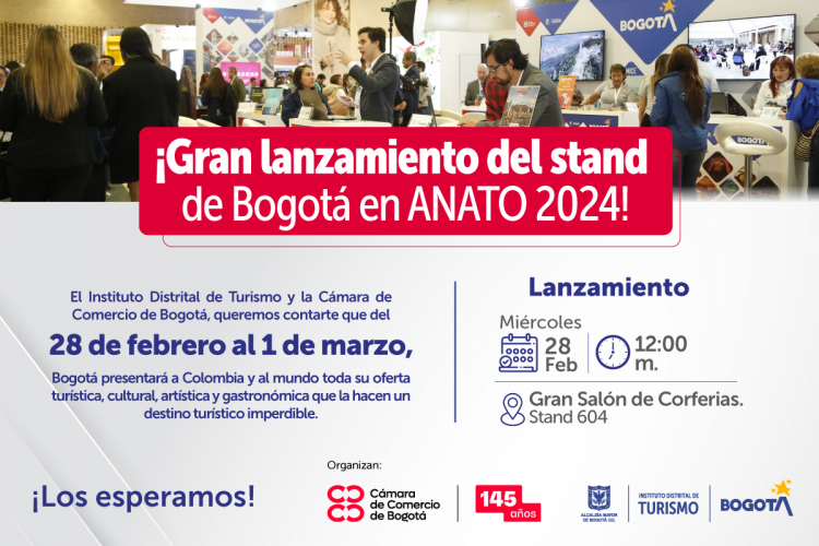 Gran lanzamiento del stand de Bogotá en la Vitrina Turística ANATO 2024 ¡Vívelo!