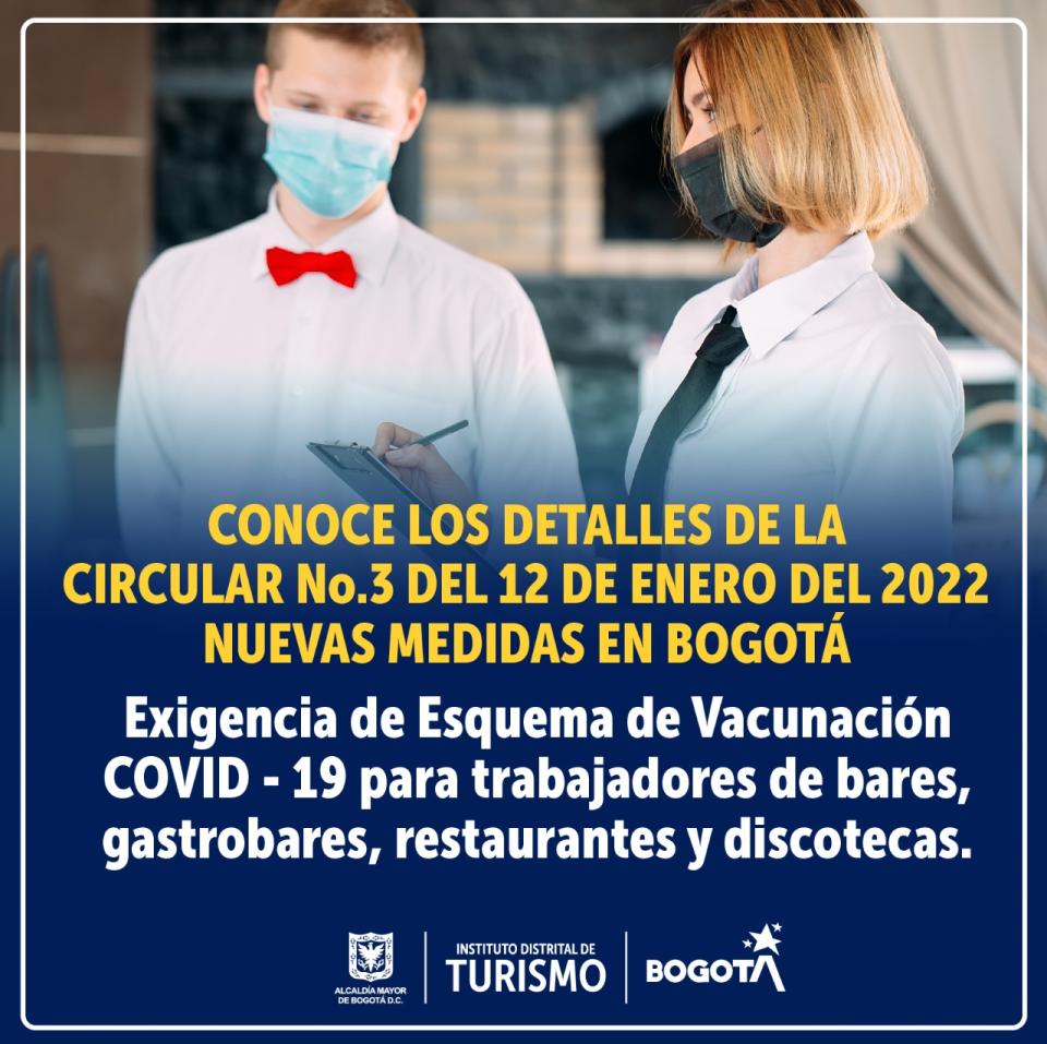 Conoce el Abecé de las medidas para la exigencia de vacunación Covid-19 en trabajadores de bares y gastrobares de la ciudad