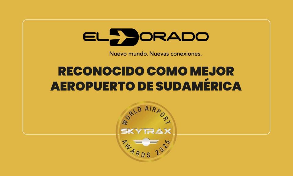 El Dorado es reconocido por octava vez como el Mejor Aeropuerto de Sudamérica, según los premios Skytrax