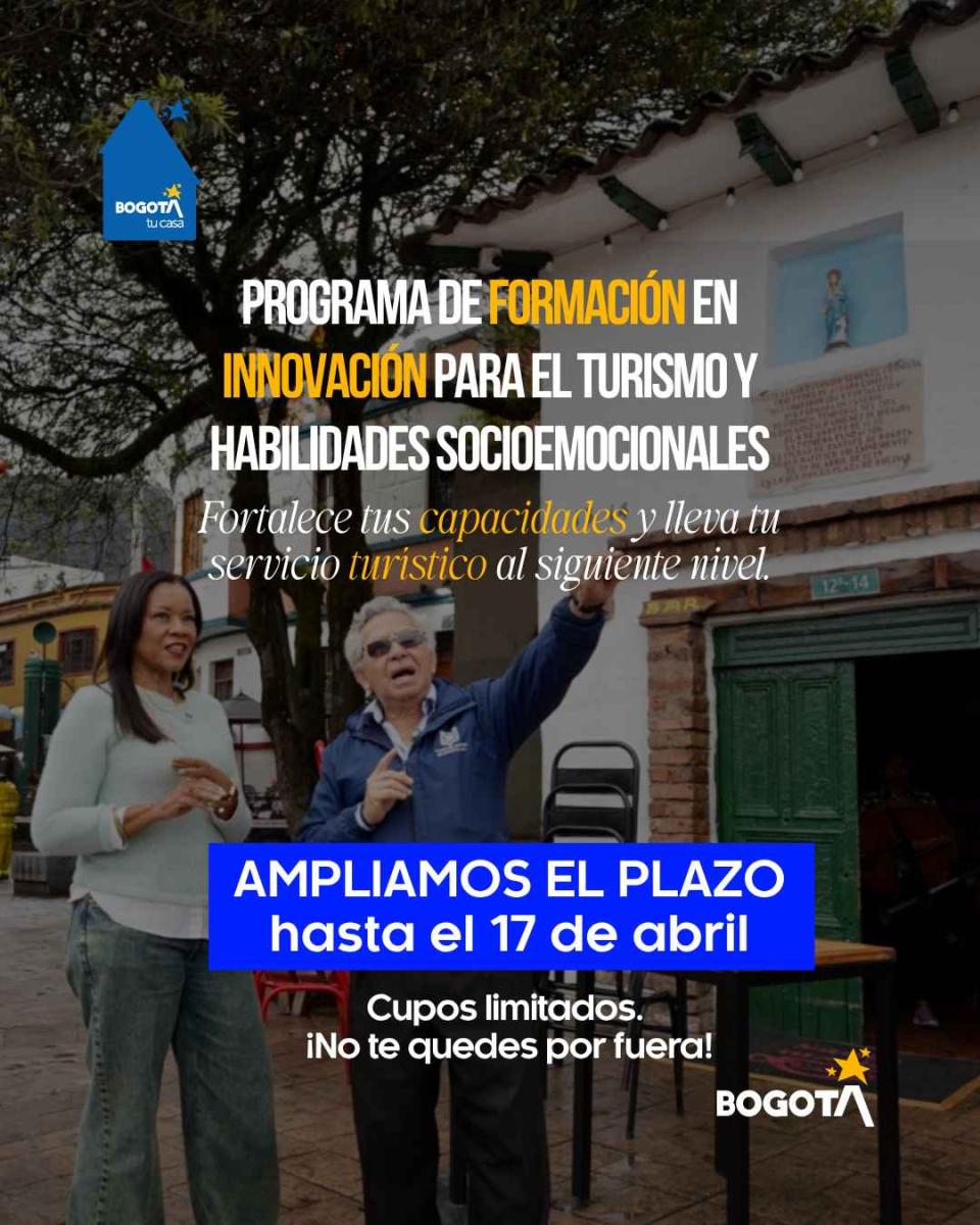 Bogotá fortalece a los prestadores turísticos con programa gratuito de 100 horas en innovación y servicio