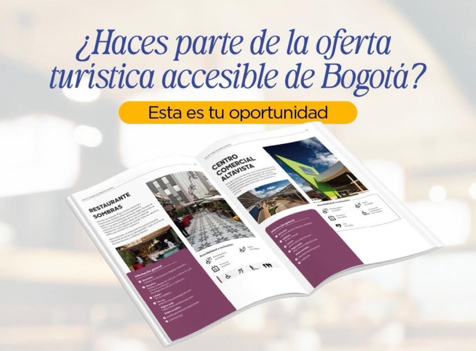 Bogotá promueve el turismo sin barreras con convocatoria abierta para 2026