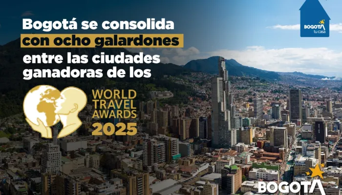 Bogotá se consolida con ocho galardones entre las ciudades ganadoras de los World Travel Awards 2025