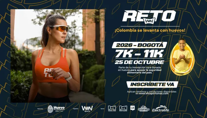 Bogotá se prepara para vivir el Reto Win 2026, una carrera que une deporte y propósito social
