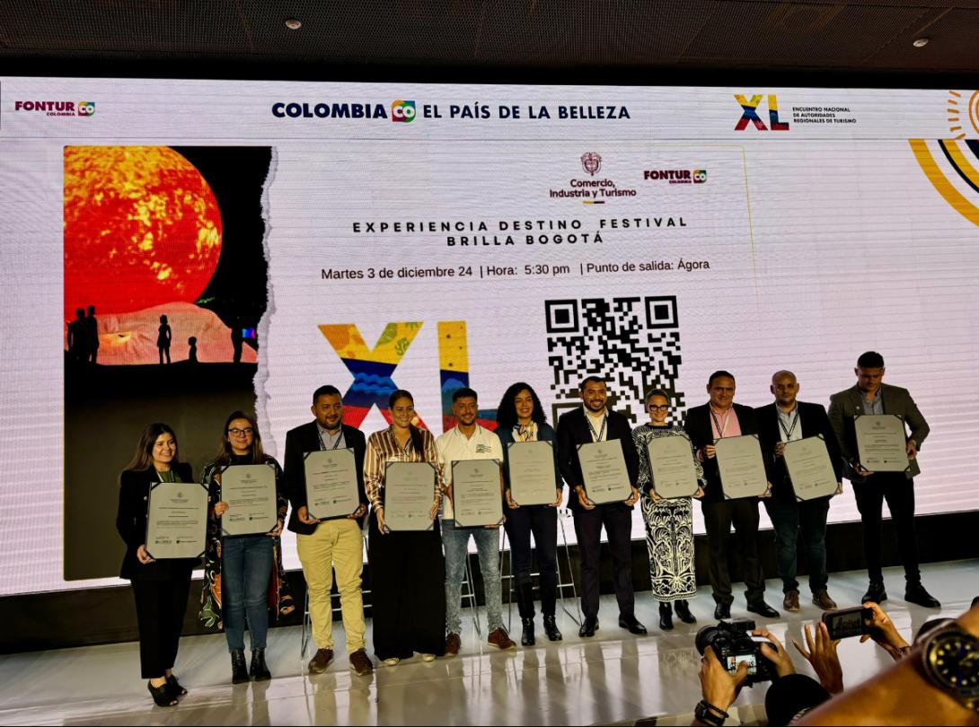 Bogotá recibe dos reconocimientos por su innovación y competitividad turística en el XL Encuentro Nacional de Autoridades Regionales de Turismo