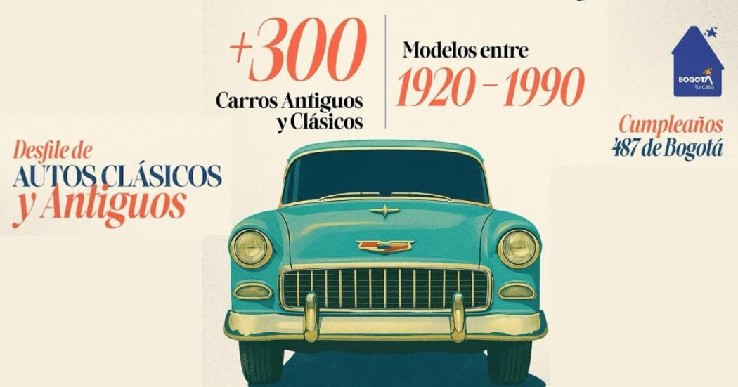 Asiste al desfile de autos clásicos y antiguos en Bogotá: Sábado 23 de agosto