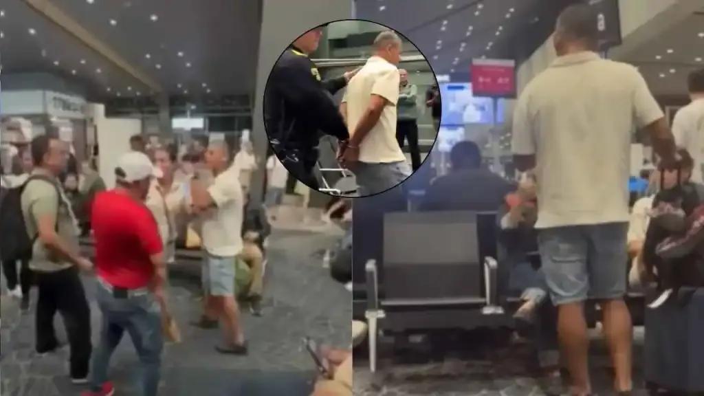 Nuevo video de caso de agresión a pasajera en aeropuerto El Dorado: así detuvieron al implicado