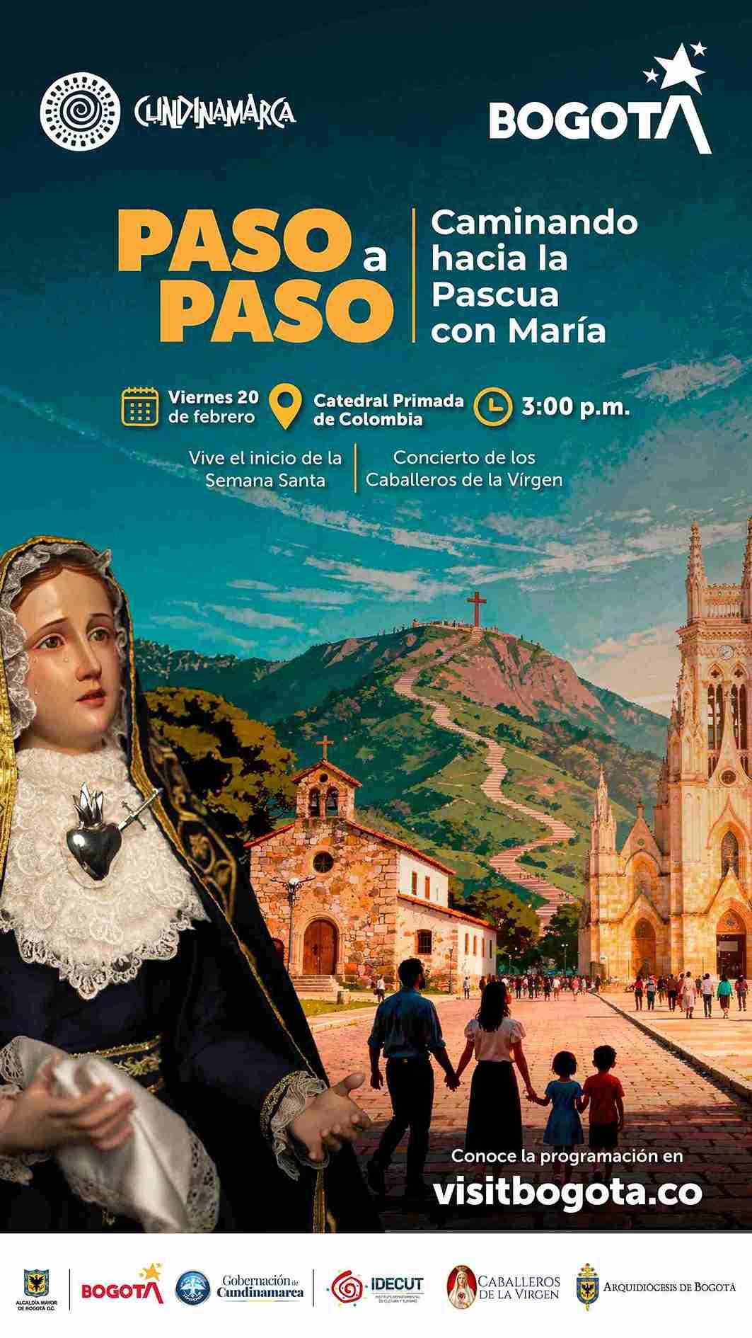 Bogotá y Cundinamarca lanzan oficialmente la campaña “Paso a Paso, Caminando hacia la Pascua con María”,