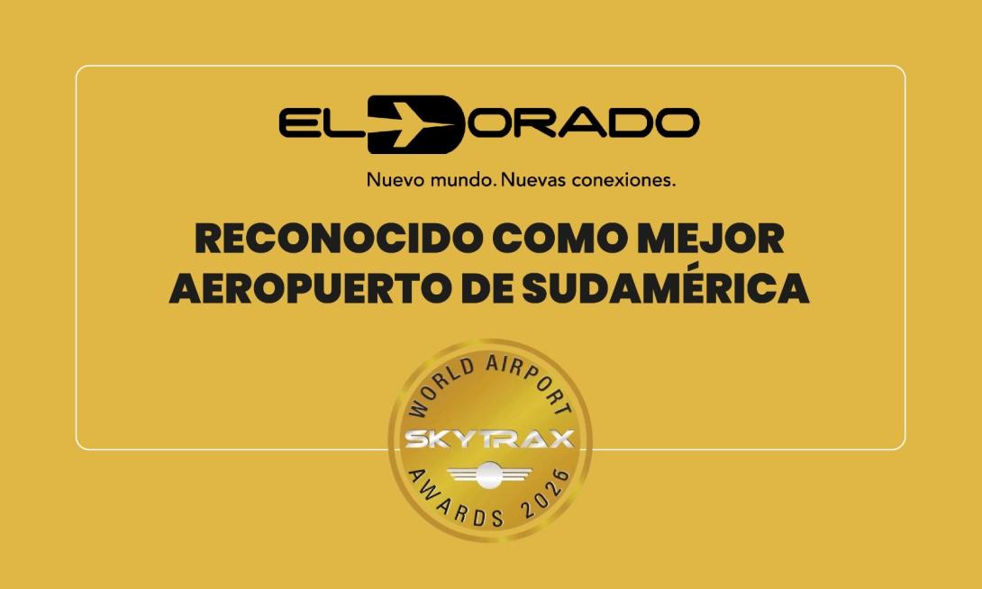 El Dorado es reconocido por octava vez como el Mejor Aeropuerto de Sudamérica, según los premios Skytrax