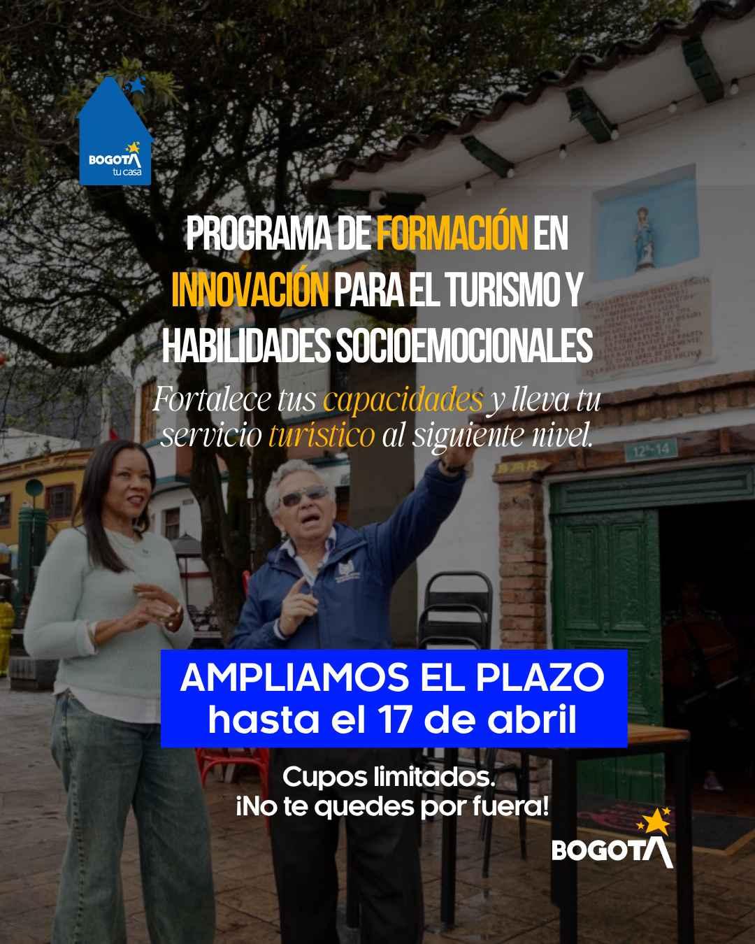 Bogotá fortalece a los prestadores turísticos con programa gratuito de 100 horas en innovación y servicio