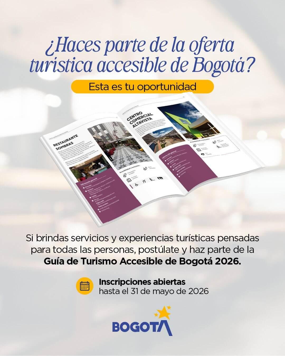 Guía de turismo accesible en Bogotá: convocatoria abierta para 2026