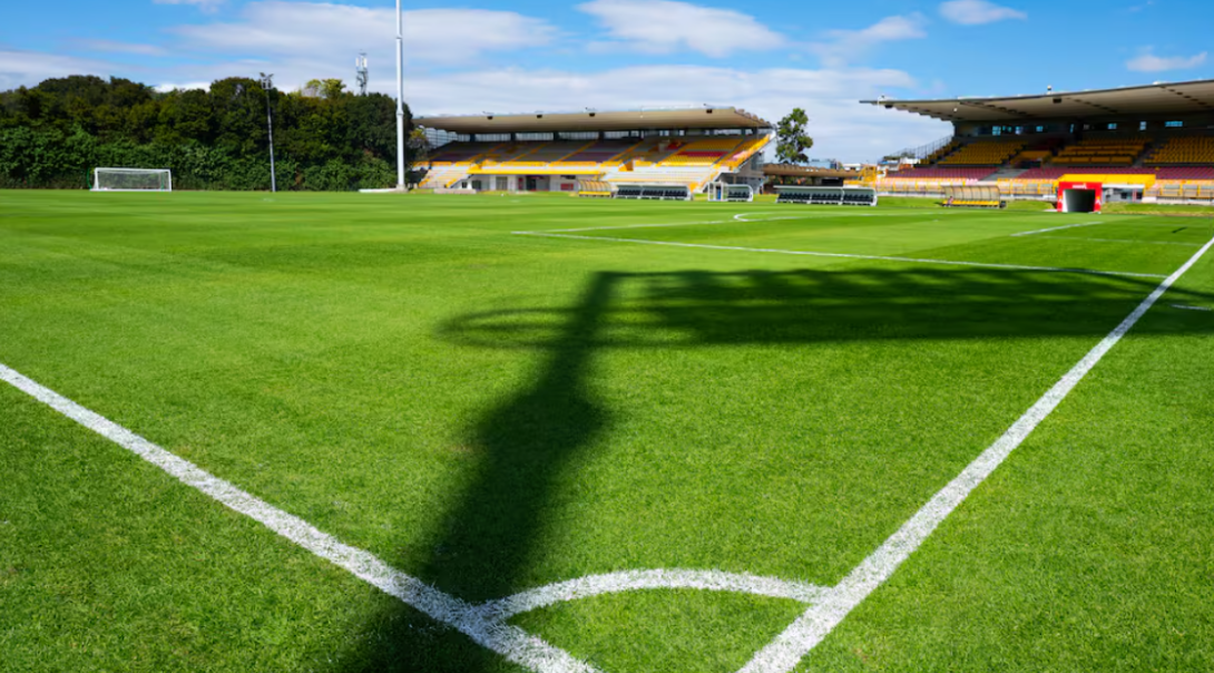 Gramilla renovada del estadio de Techo